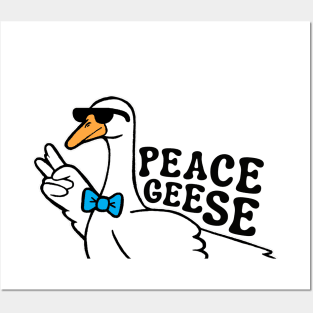 Peace Geese Silly Goose with Sunglasses Posters and Art